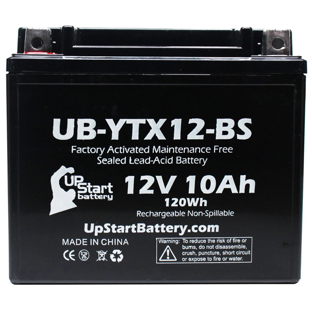 2-Pack UpStart Battery Individuals 2010 Honda TRX250 TE, TM, FourTrax Recon 250 CC Factory Activated, Maintenance Free, ATV Battery - 12V, 10Ah, UB-YTX12-BS