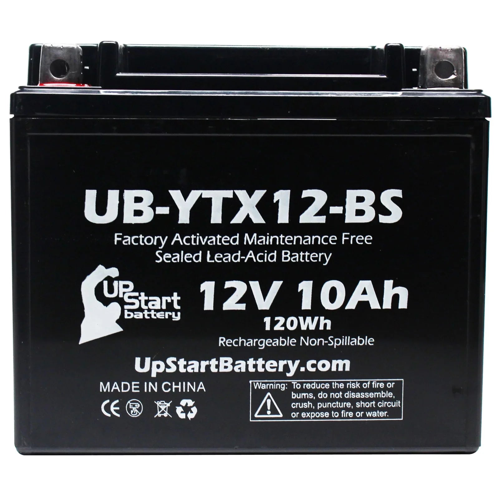 2-Pack UpStart Battery Individuals 2010 Honda TRX250 TE, TM, FourTrax Recon 250 CC Factory Activated, Maintenance Free, ATV Battery - 12V, 10Ah, UB-YTX12-BS