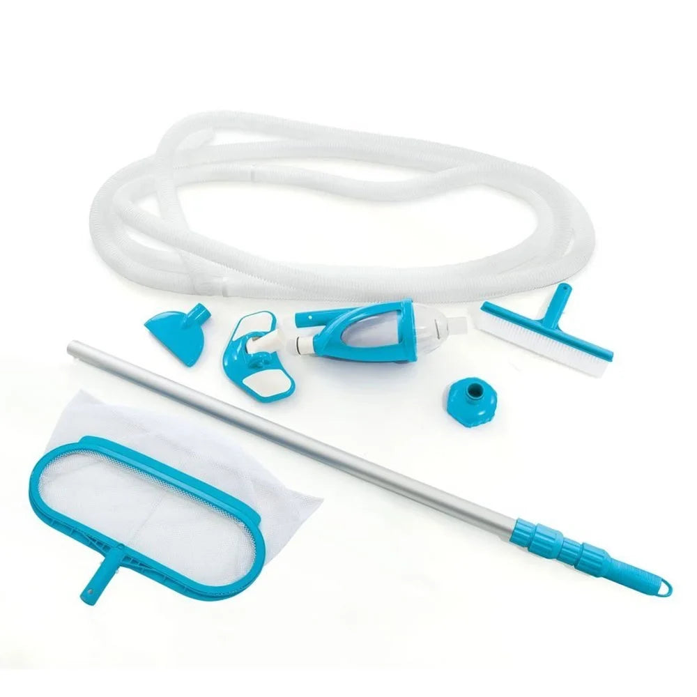 Intex 2100 GPH Sand Filter Pump, Deluxe Pool Maintenance Kit, & Pool Skimmer