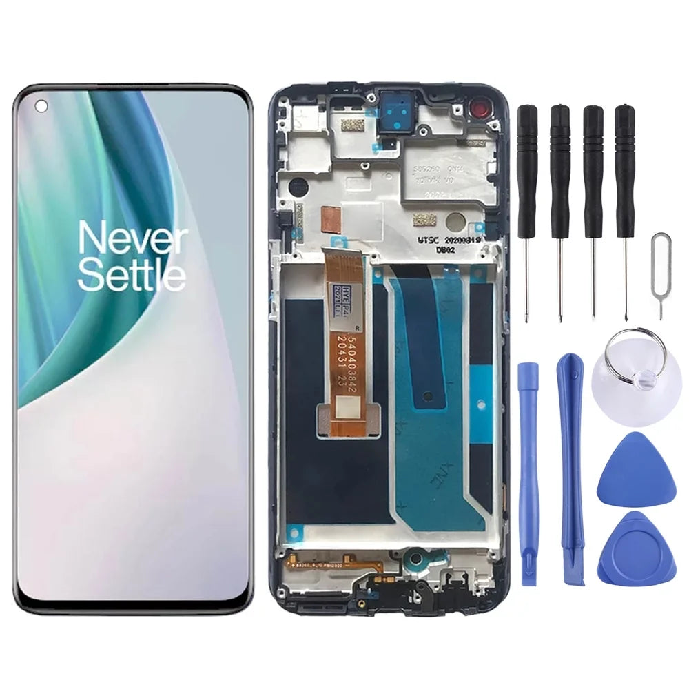 For OnePlus Nord N10 5G BE2029 Digitizer Full Assembly with Frame OEM LCD Screen Midnight