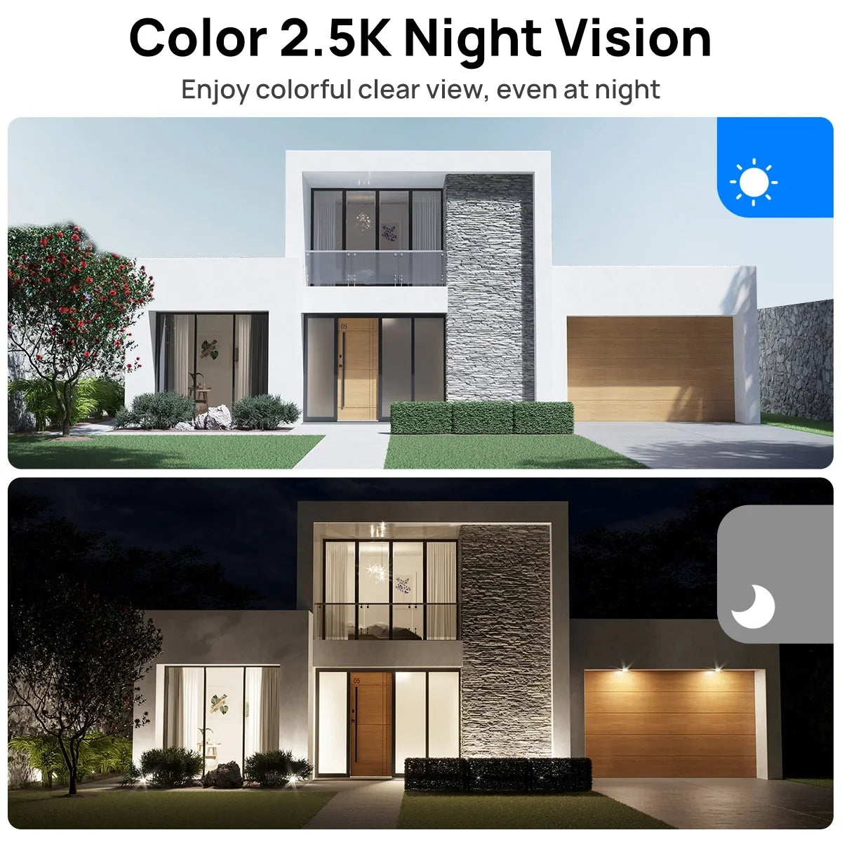 VIKVIZ 4MP Battery WiFi PTZ IP Camera Wireless 2K with Solar Panel Smart Hybrid Light Outdoor