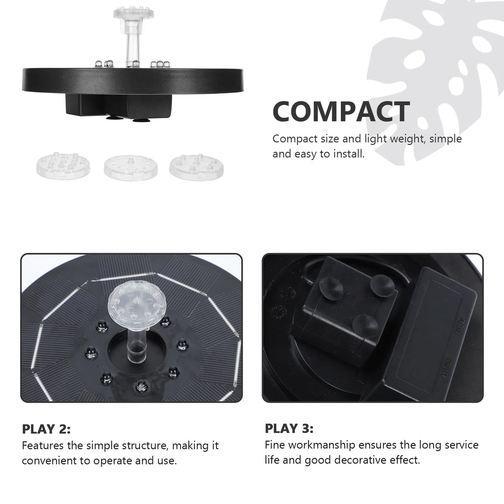 Guichaokj 1 set of Outdoor Solar Fountain Creative Fountain Pond Fountain with LED Light