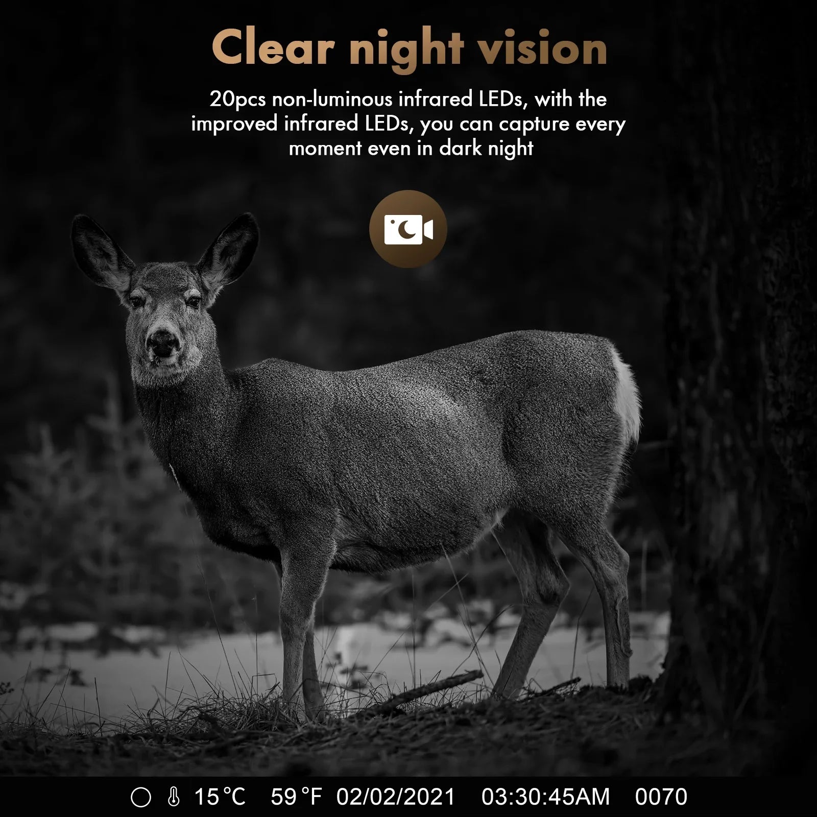 CAMPARK Solar Trail Camera 24MP 1080P 2500mAh Built-in Lithium Battery Rechargeable Game Camera with Night Vision Waterproof IP66 0.1s Trigger Speed 120°Wide Angle 2.0" LCD Hunting Cam with SD Card