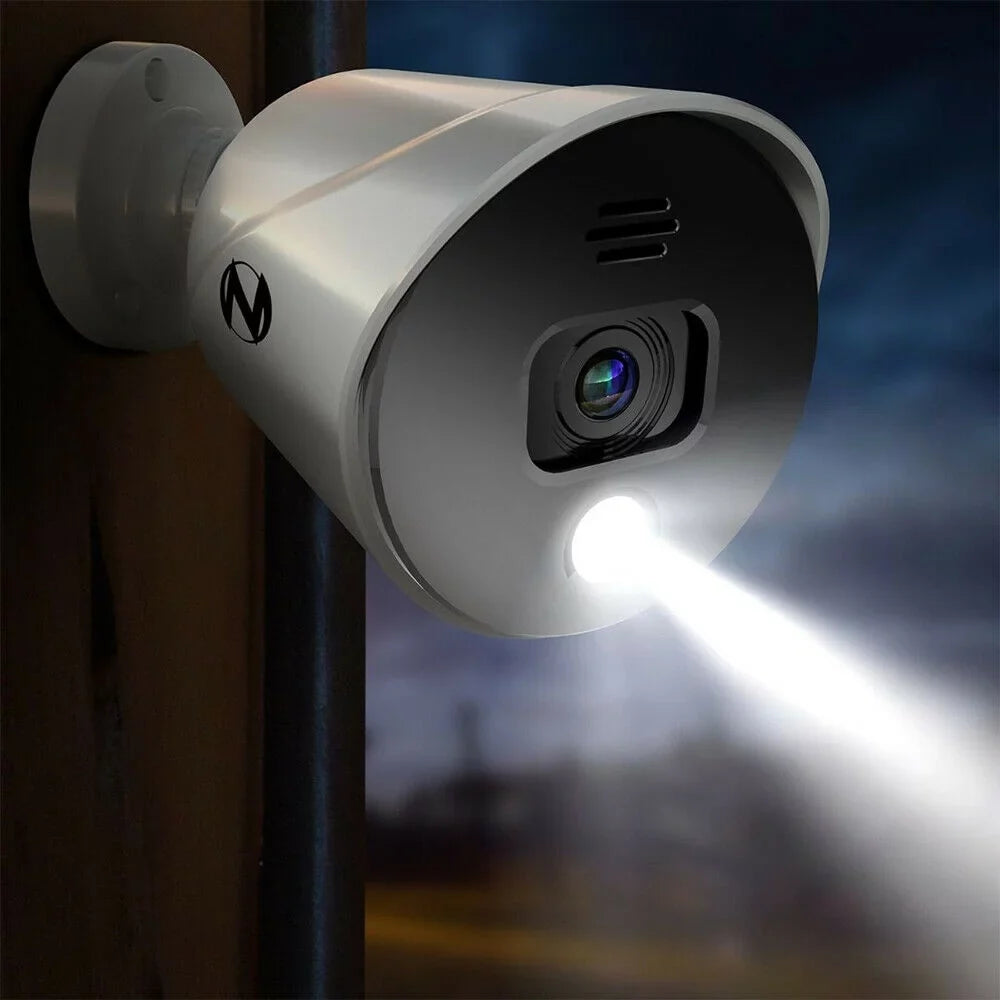 Night Owl 4K Ultra HD Wired Indoor/Outdoor Built-in Motion-Activated Spotlights