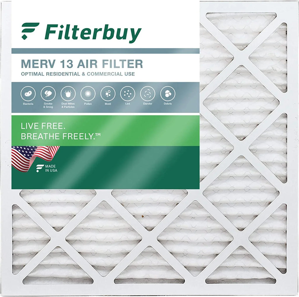 Filterbuy 30x30x1 MERV 13 Pleated HVAC AC Furnace Air Filters (1-Pack)
