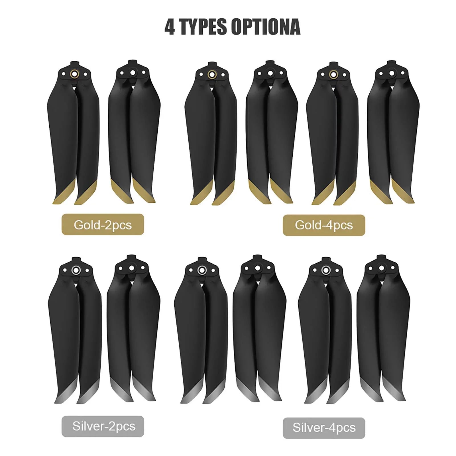 Carevas Gentlemen for MAVIC AIR 2 Drone 4pcs Propeller with Low Noise Easy to Install Disassemble