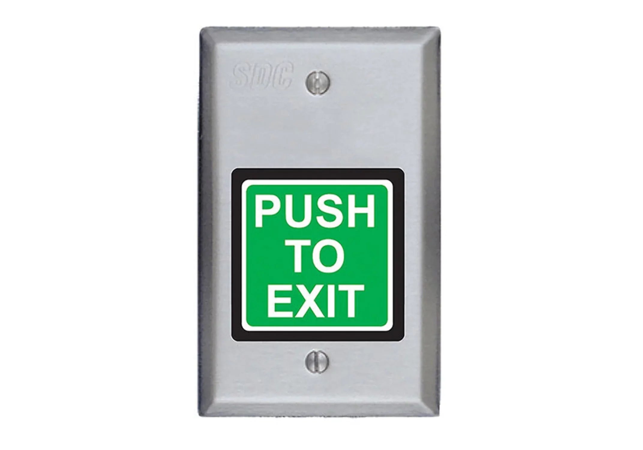SDC 422U 2 Exit Switch People SPDT PUSH TO EXIT Satin Stainless Steel