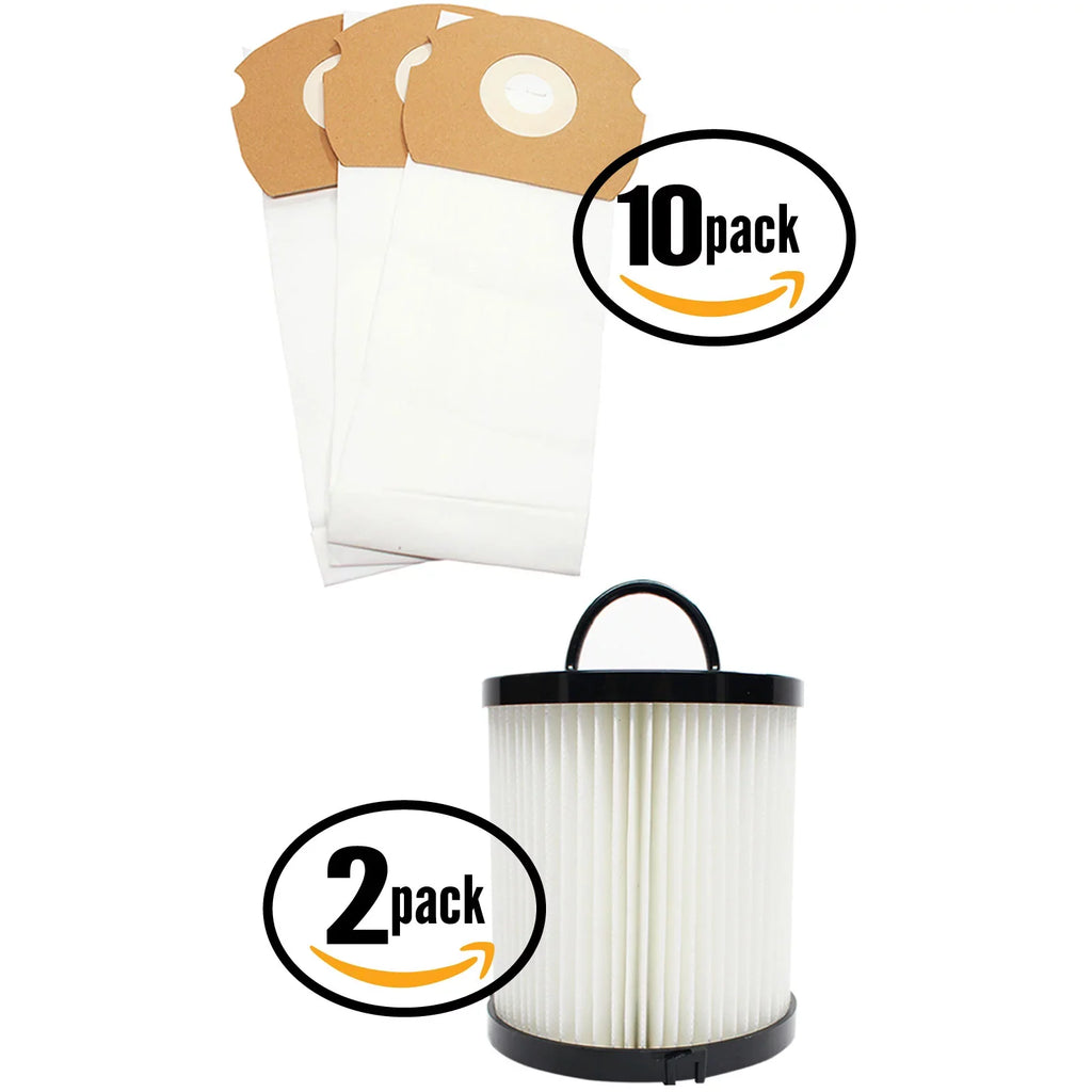 30 Gentlemen Eureka AirSpeed Gold AS1001AX Vacuum Bags & 2 Dust Cup Filter - Compatible Eureka AS Vacuum Bag & DCF-21 Filter