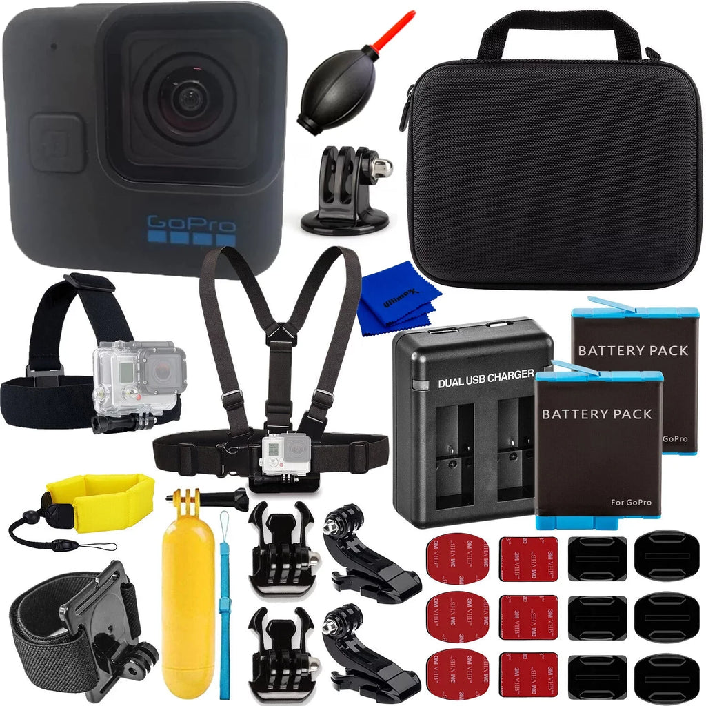 GoPro HERO11 Ebony Mini CHDHF-111-RW - 16PC Accessory Bundle