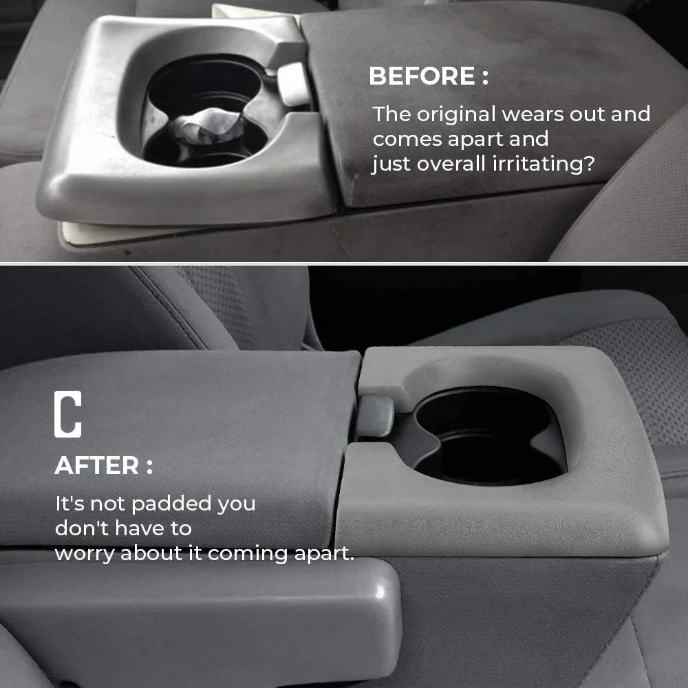 JOYTUTUS Center Console Cup Holder Gentlemen Pad Fits F150, Bench Seat Center Console Parts People (Gray)