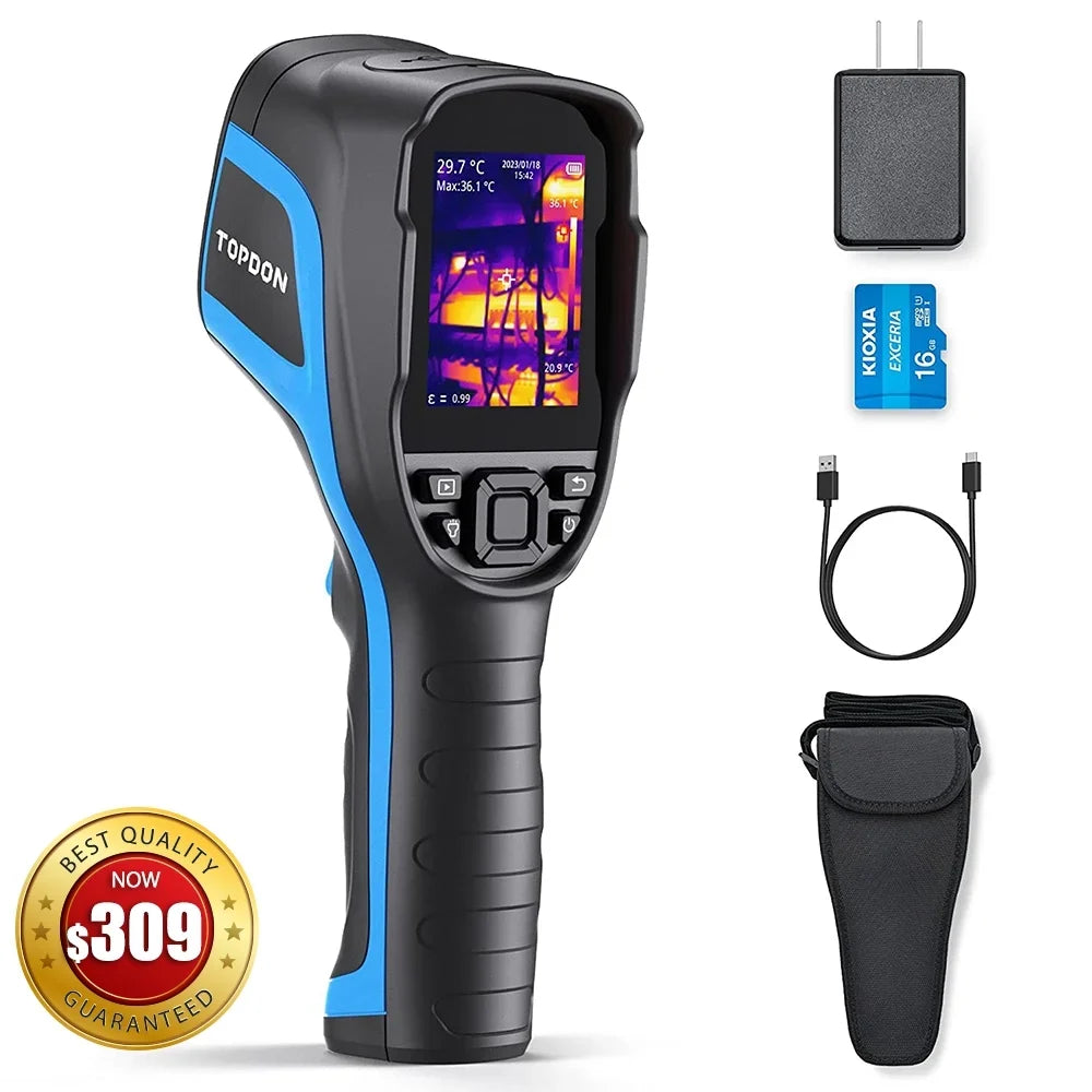 TOPDON TC004 Thermal Imaging Camera 256 x 192 IR High Resolution 12-Hour Battery Life Thermal Camera Handheld Infrared Camera
