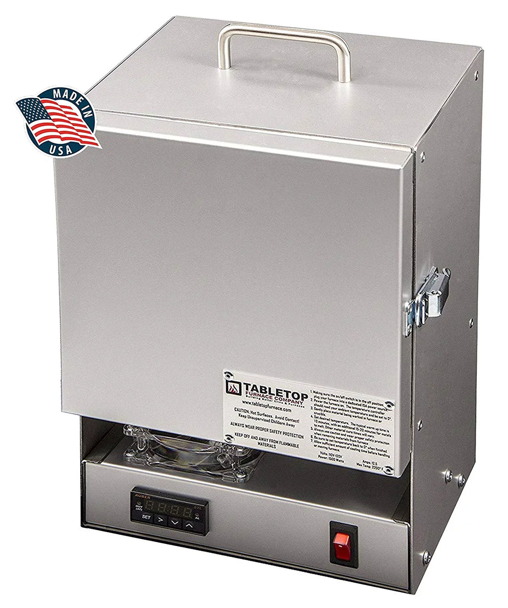 Tabletop Furnace Company RapidFire Pro-L Kiln Stainless Steel Jewelry Making Metal Clay Ceramic Firing Enameling Electric Furnace - FUR-0056