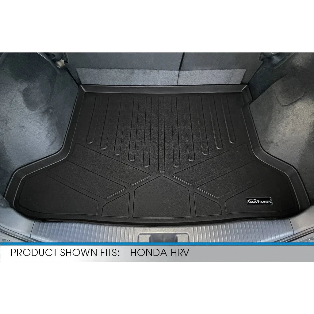 SMARTLINER All Weather Custom Fit Cargo Trunk Liner Floor Mat Dark Compatible With 2016-2022 Honda HR-V