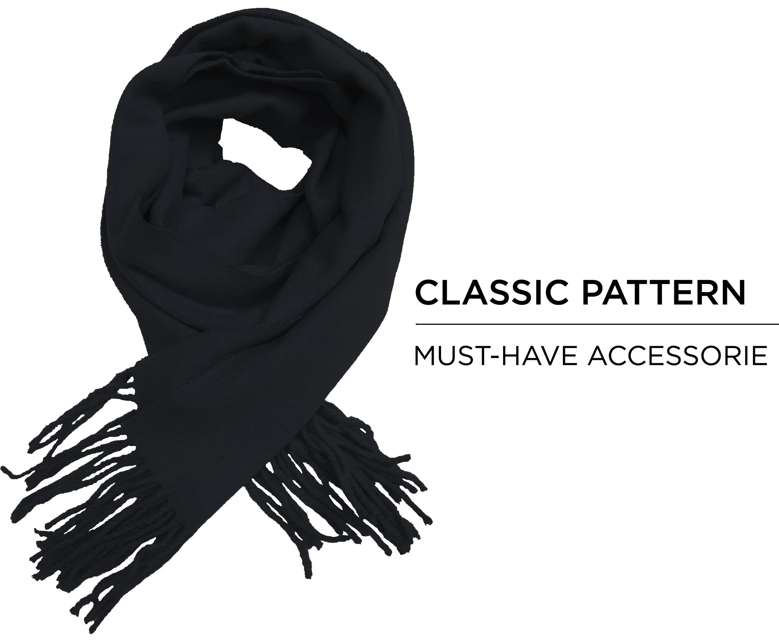 Calvin Olivia Cashmere Feel Scarf Soft Winter Ombre Nova Buffalo Tartan Tweed Houndstooth Plaid Chic Gift for Gentlemen People Midnight