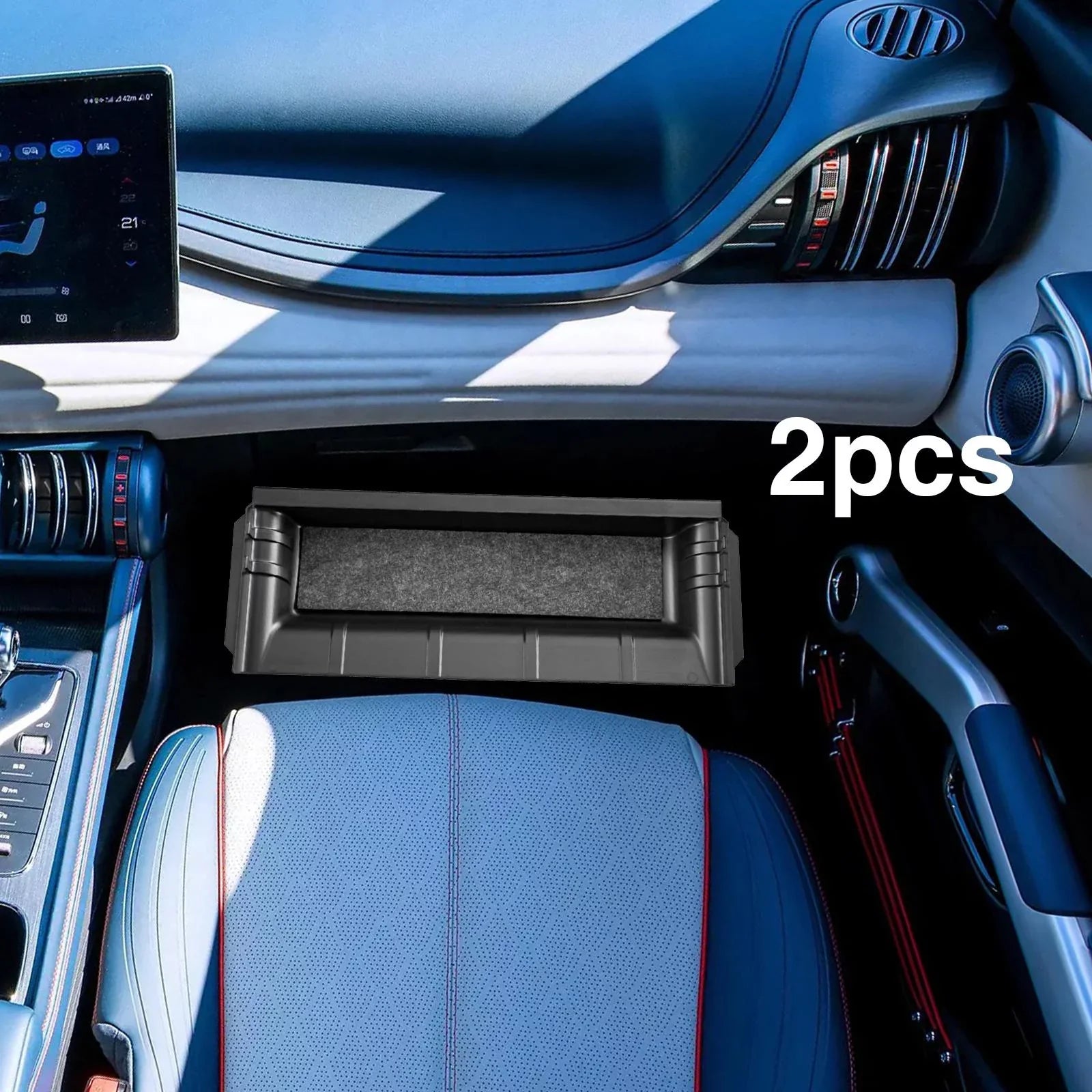 under Seat Storage Box Underseat Hidden Organizer Box Bins Car Interior Accessories Cubby Drawer Container Driver Passenger for Atto 3 2Pieces