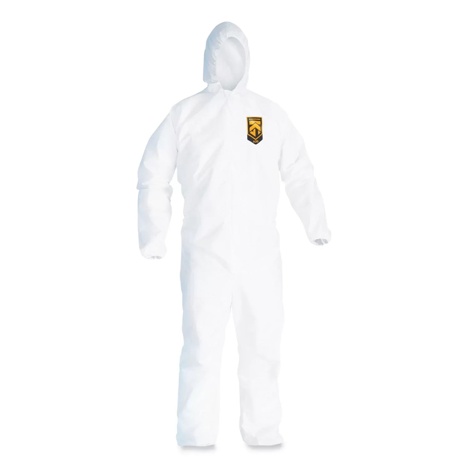 Kleenguard™ A20 Breathable Particle Protection Coveralls, Elastic Back, Hood, Medium, White, 24/carton