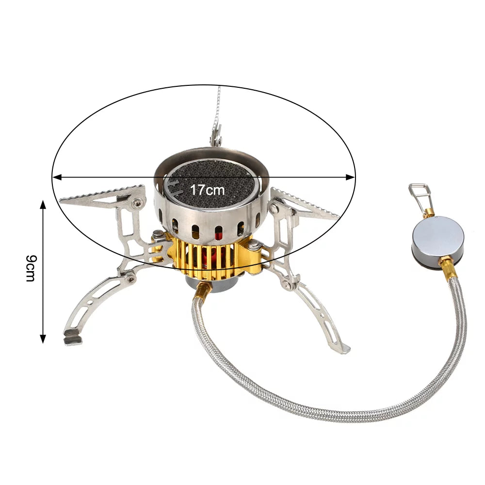 Dcenta Outdoor Infrared Camping Ultralight Portable Furnace Collapsible Windproof Gas for Cookout Picnic Hiking Backpacking
