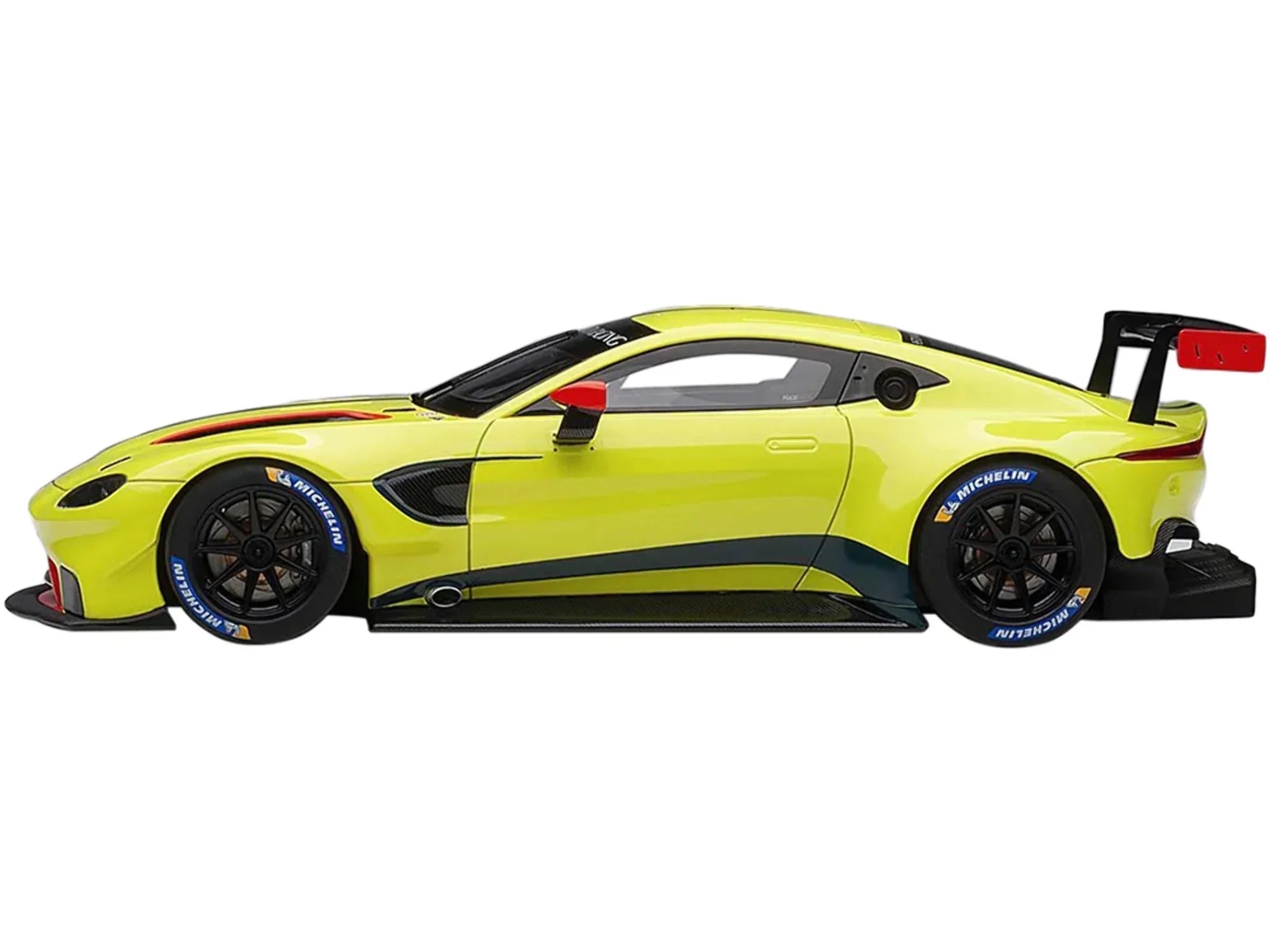 2018 Aston Martin Vantage GTE Le Mans PRO Presentation Car Lemon Green Metallic 1/18 Model Car by Autoart