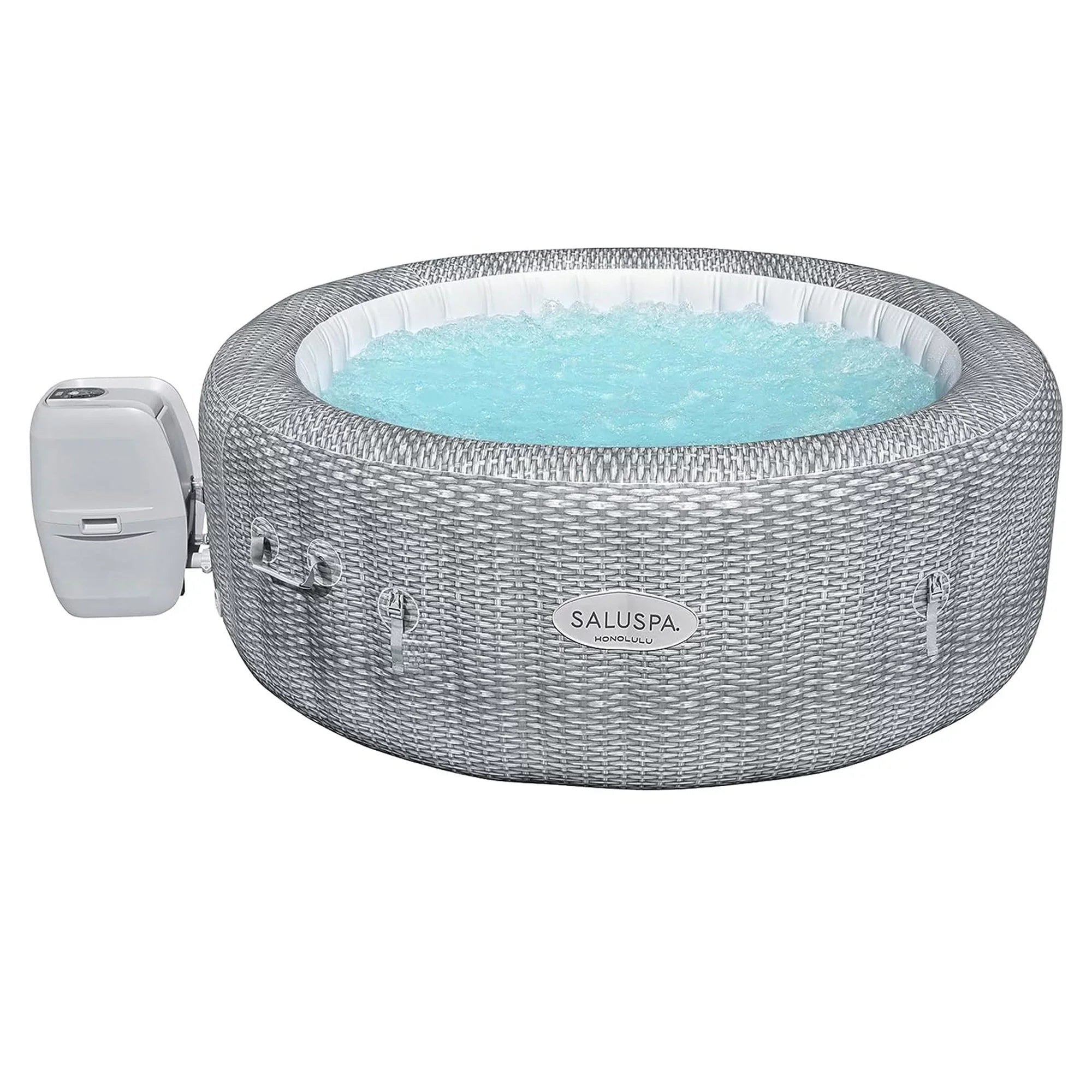 Bestway SaluSpa Honolulu AirJet Hot Tub w/6 Pool/Spa Seat & 6 Pillows