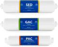countertop reverse osmosis system Individuals filter set 3 inline filters 1?4” quick connect filter cartridges - Individuals gac and pac carbon filters 6 month filter set