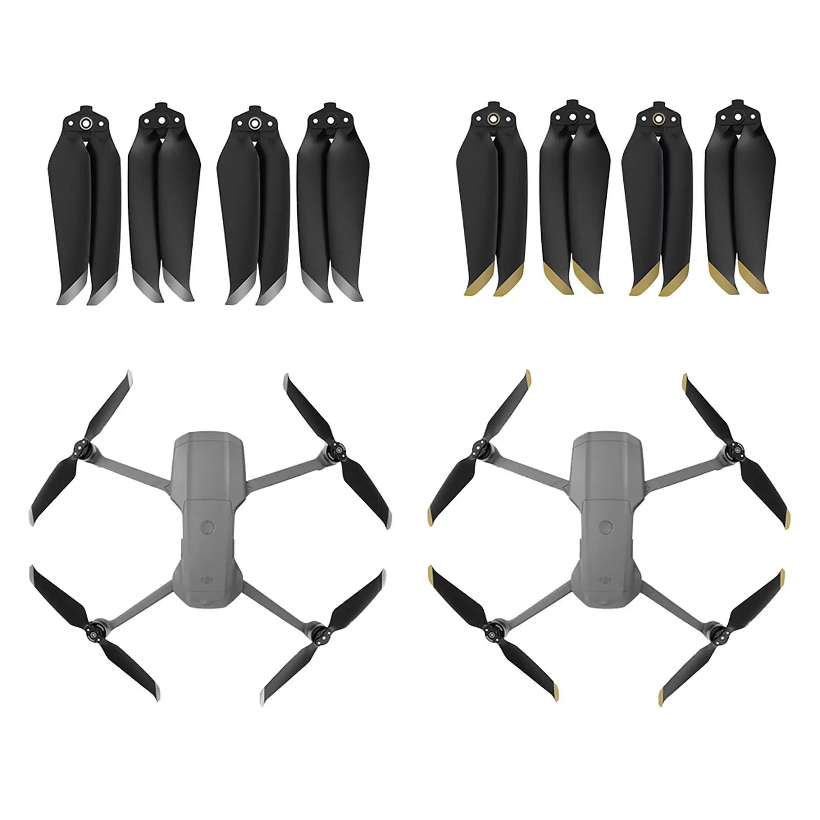 Carevas Gentlemen for MAVIC AIR 2 Drone 4pcs Propeller with Low Noise Easy to Install Disassemble