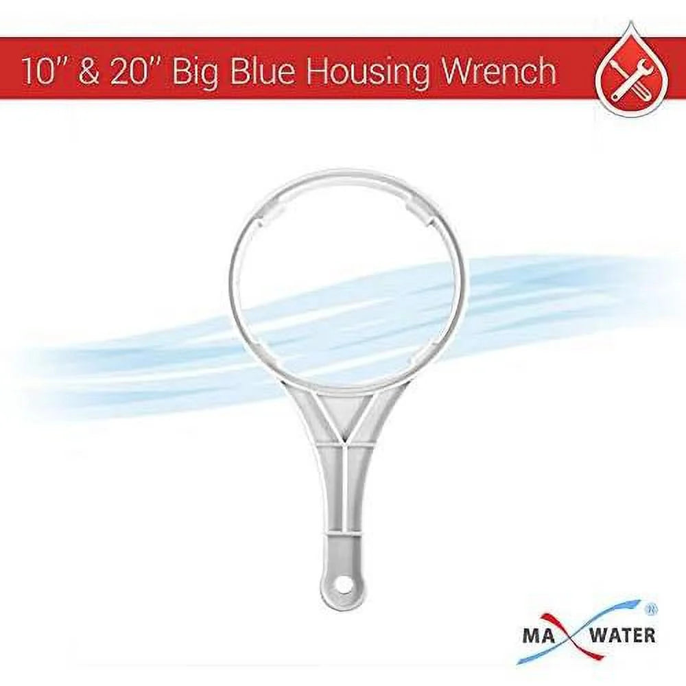 2 Pack 10" BB Clear Whole House System Filter Housing 1" NPT Brass Ports W/Pressure Release, 2 Pressure Gauges, Wrench 2 Brackets