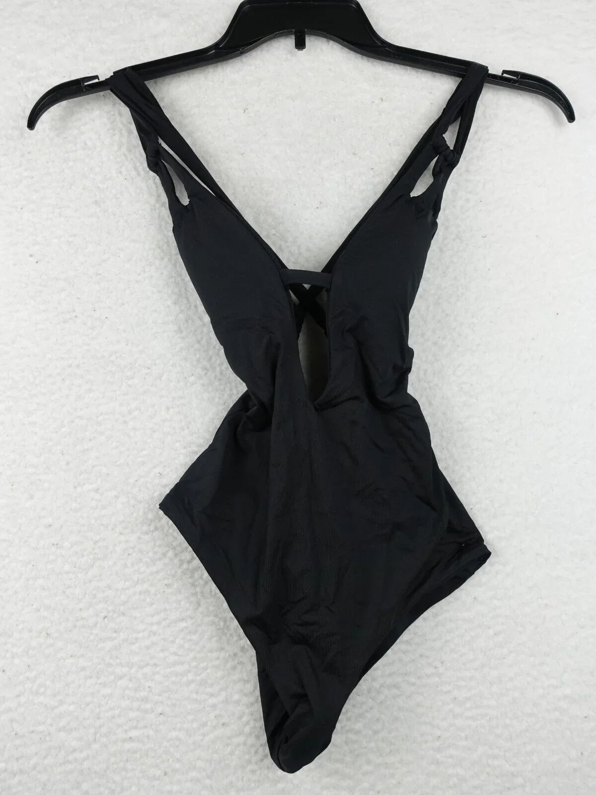 BECCA Swimsuit XS - Ebony - Rebecca Virtue Color Code Skylar Plunge One-Piece