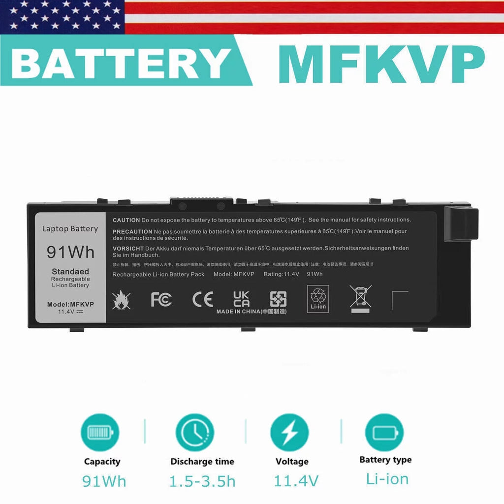 MFKVP Battery For Dell Precision 17 7710,17 7720 Series