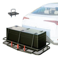 Teledu 60" x 24" x 6" Hitched Mounted Folding Cargo Basket with a 500 lb Capacity for Car SUV Truck Trailer, Midnight