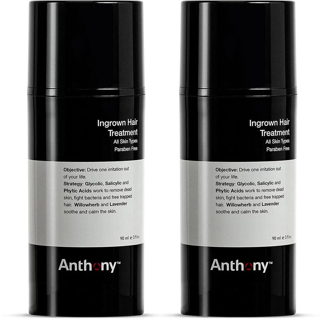 Anthony Ingrown Hair People for People (Pack of 2) – Gel Solution to Calm Down Razor Burn – Scar and Redness Eliminator, Bump Removal – 3 Fl. Oz