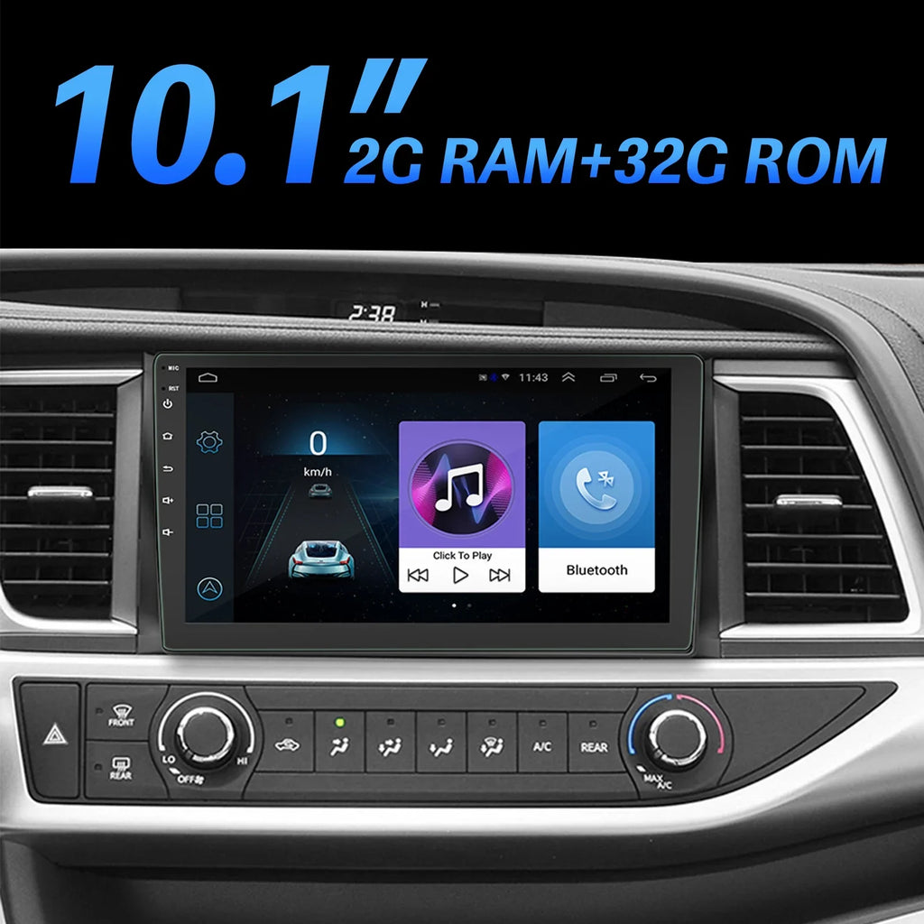 Double Din Car Stereo, 10.1" Android 10.1 Car MP5 Player, HD Touch Screen Car Radio W/Bluetooth Mirror Link GPS Function, Rear Camera Included (2G+32G)