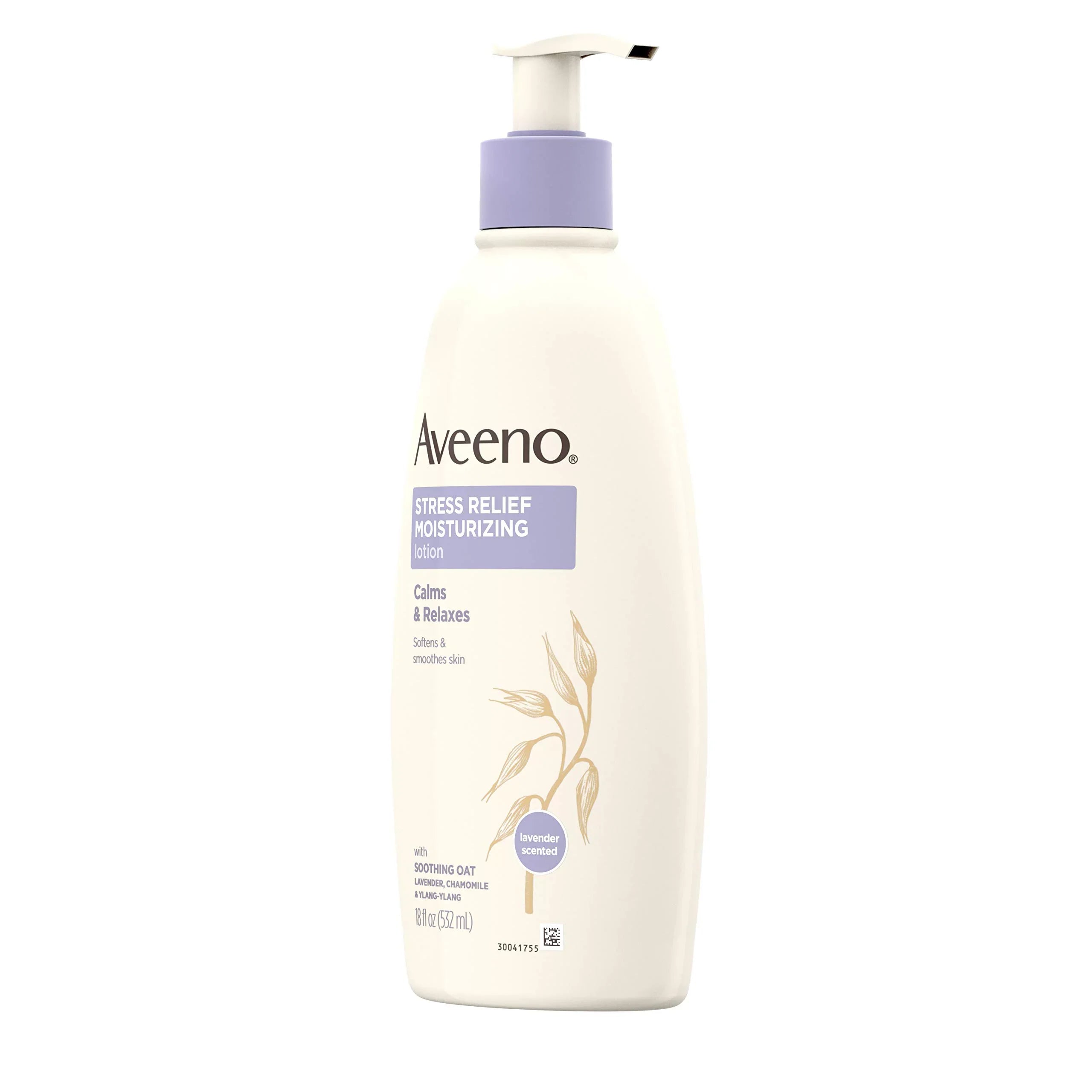 Aveeno Stress Relief Moisturizing Body Lotion With Edge Natural Oatmeal And Chamomile & Ylang-Ylang Essential Oils To Calm & Relax, 18 Fl. Oz