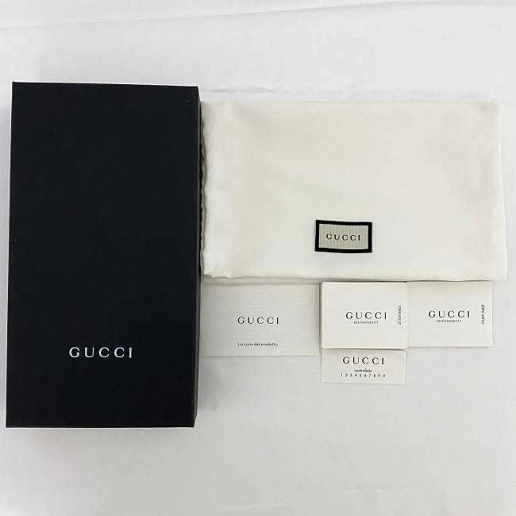 Pre-Owned Gucci Round Long Wallet Navy Blue Microsima 449391 Leather GUCCI GG (Like New)