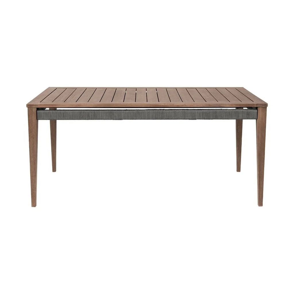 Termination Beckham Outdoor 7 Piece Live Edge Dining Set in Eucalyptus and Rope