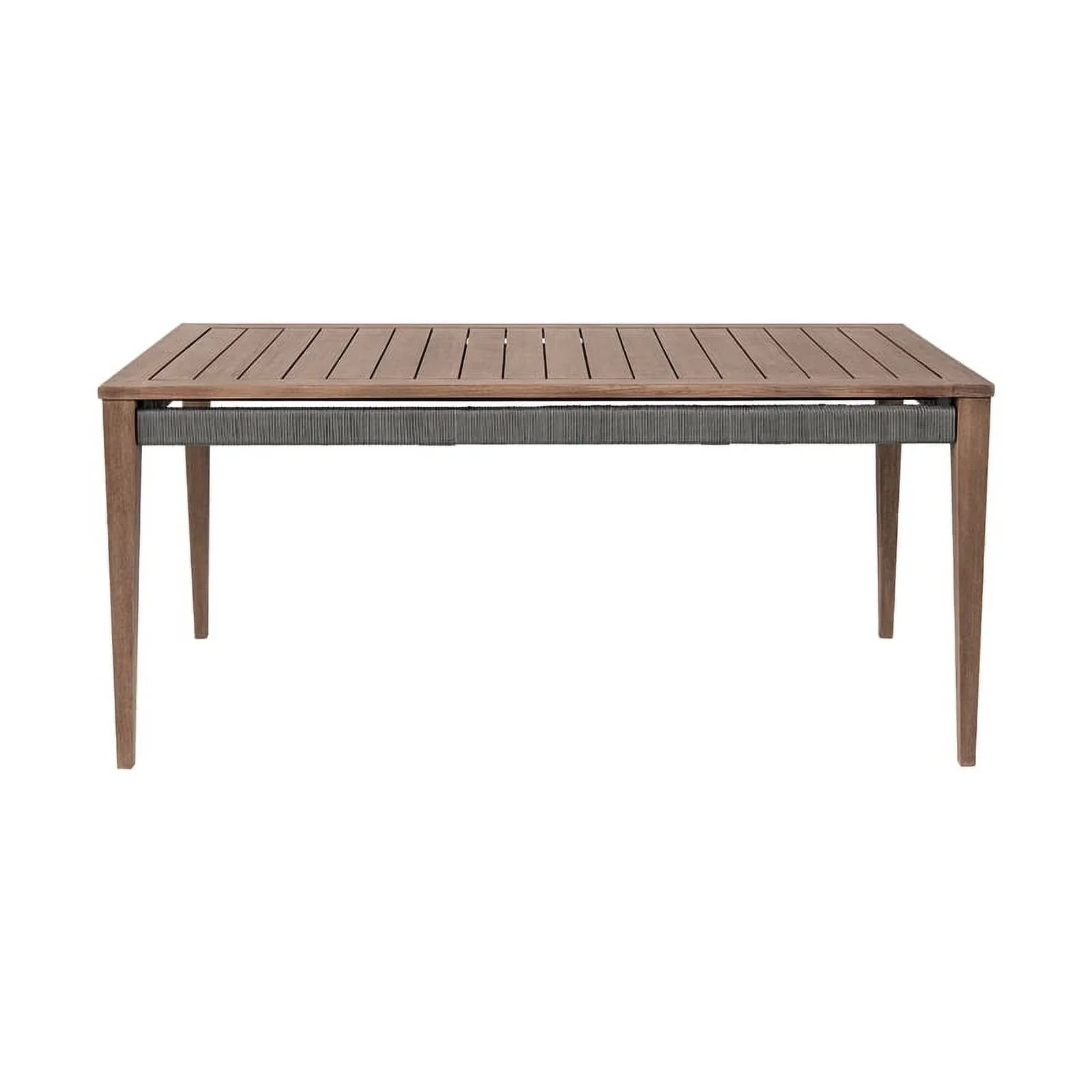 Termination Beckham Outdoor 7 Piece Live Edge Dining Set in Eucalyptus and Rope