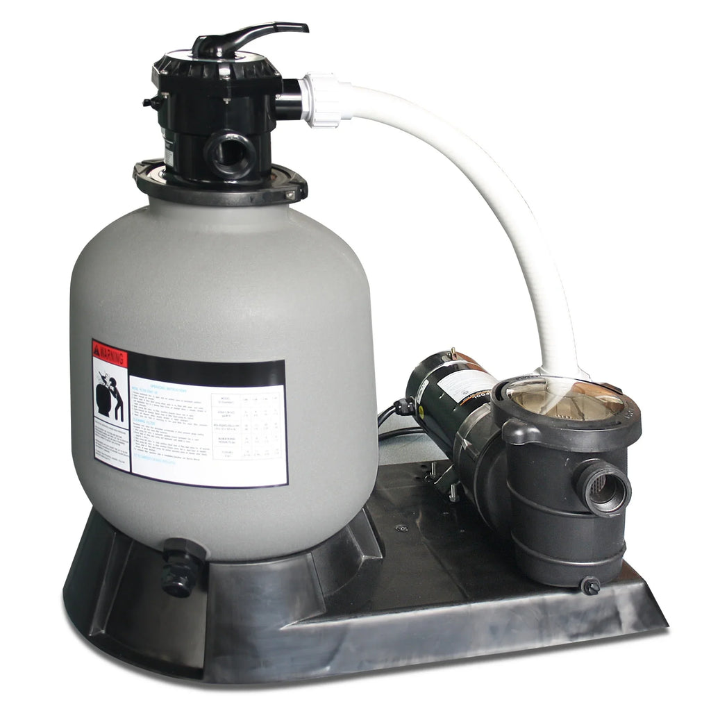 Swim Central 2.0 HP Sand Filter Combo with Pump Pressure for Above Ground Pools, 24-Inch