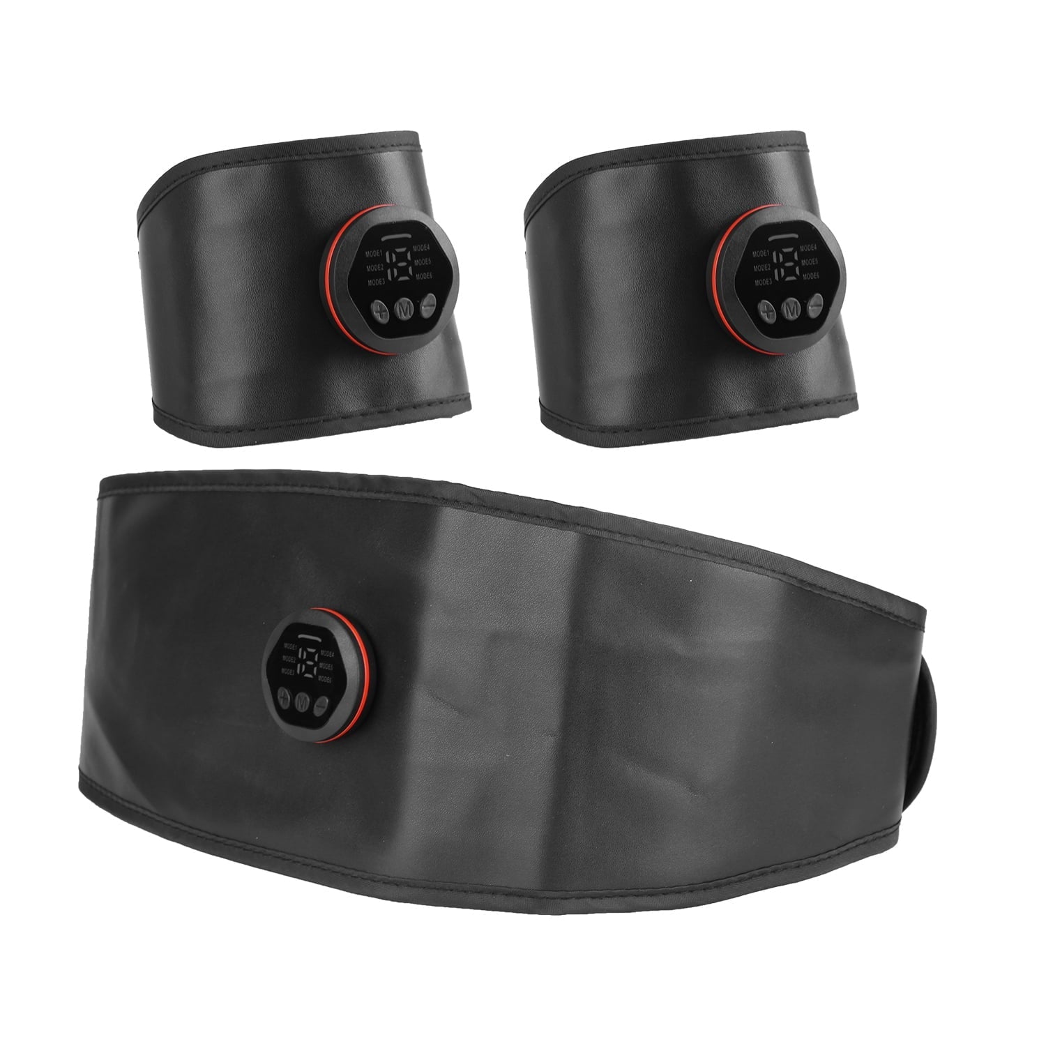 iMounTEK Muscle Stimulator Workout Individuals Abdominal Toning Belt ABS Training Fitness People Waist Trimmer Belt, 6 Modes, 18 Intensity Levels, Home Office People