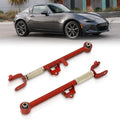 AJP Distributors Rear Lower Suspension Adjustable Toe Control Arms Rods LCA Kit Red People For Mazda Miata MX-5 ND MX5 2016 2017 2018 2019 2020 2021 2022 2023 16 17 18 19 20 21 22 23