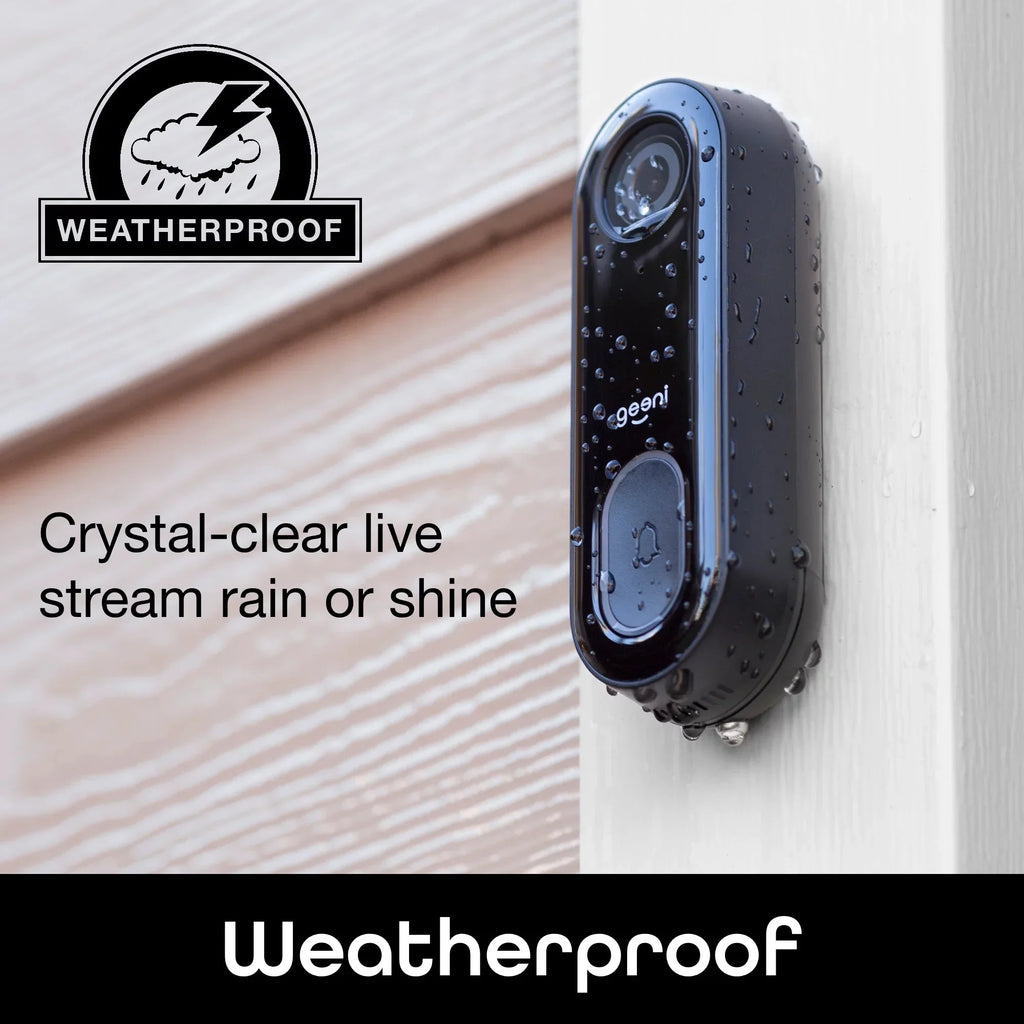 Geeni Video Doorbell Wired Wifi with 1080P Wide Angle, Motion Activated Alerts, 2-Way Audio, Night Vision, and Easy Installation Video Doorbells Camera for Home Security