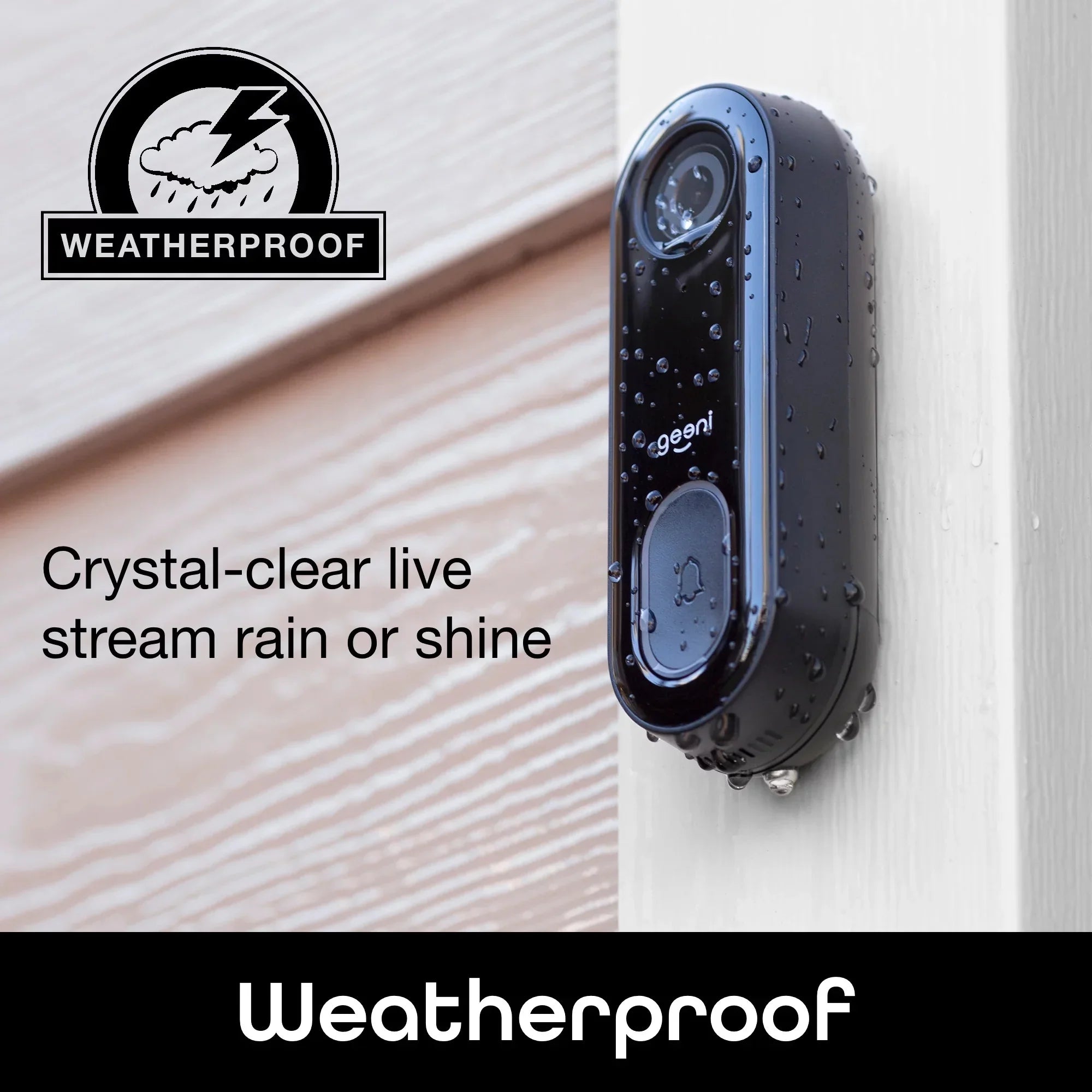 Geeni Video Doorbell Wired Wifi with 1080P Wide Angle, Motion Activated Alerts, 2-Way Audio, Night Vision, and Easy Installation Video Doorbells Camera for Home Security