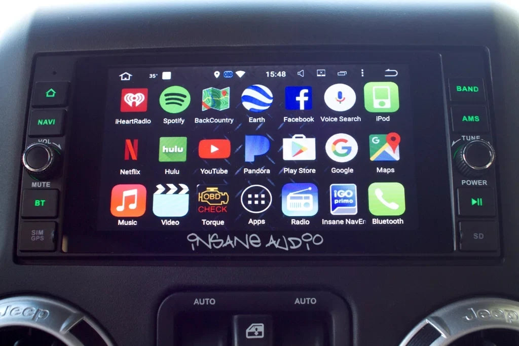 INSANE JEEP AUDIO JK2001 07-17 WRANGLER MULTIMEDIA & NAVIGATION HEAD UNIT