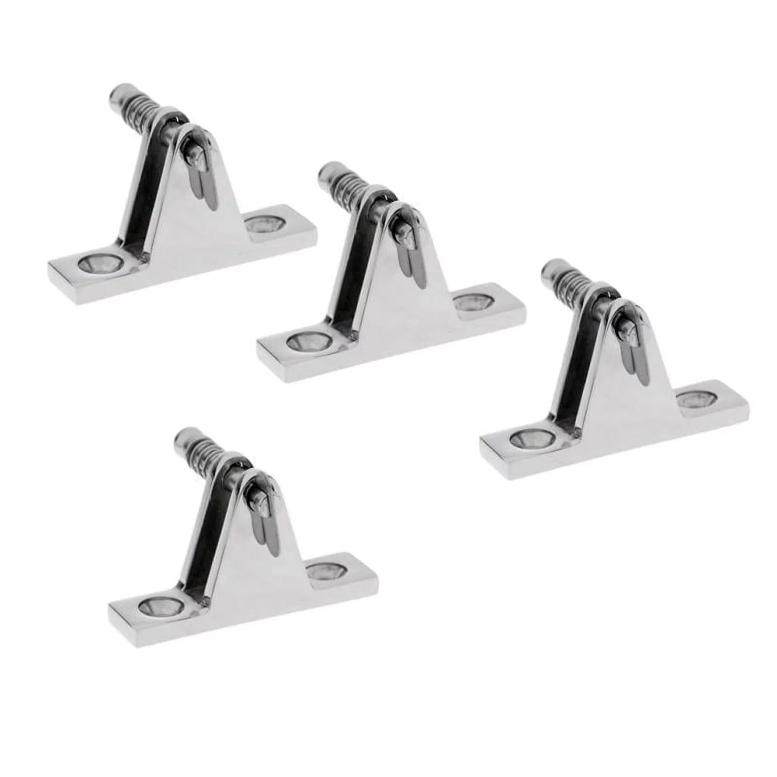 4 Pieces Heavy Duty 316 Stainless Steel Marine Boat Canopy Cover Deck Mount Bimini Top Fitting with Removable Quick Release Pin