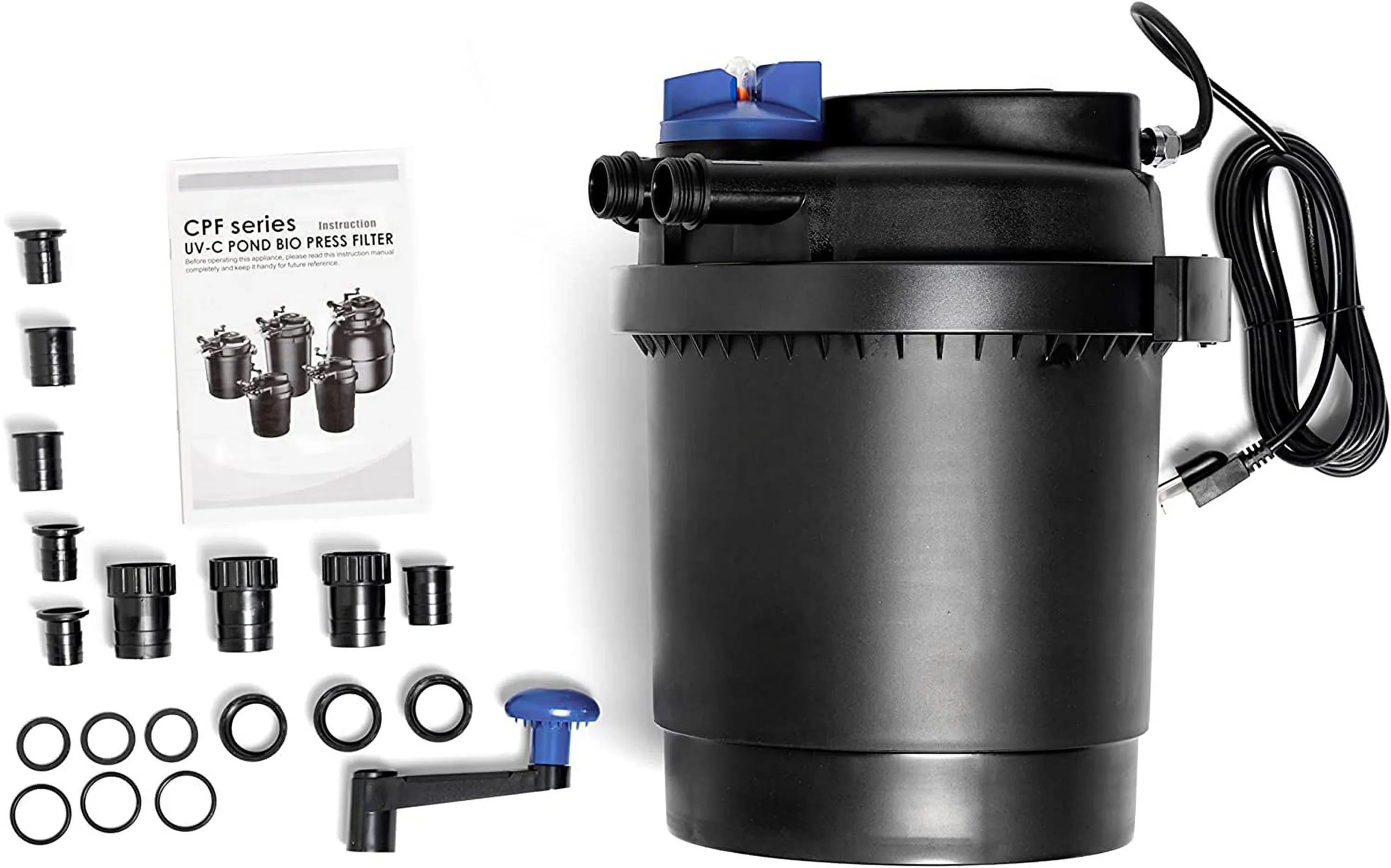 CNZ CPF-2500 Bio Pressure Pond Filter with 13w Clarifier, Up to 1600 gallons