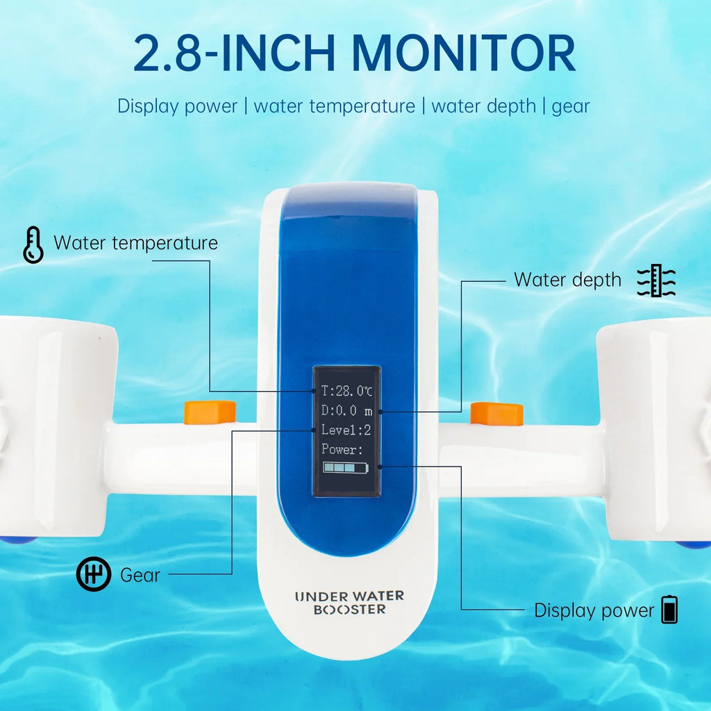 Aibecy Enhance Your Diving Adventures with Andoer Electric Underwater Sea Water Propeller Booster - 2 Speed Levels