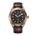 Aquacy Bronze CuSn8 Marble Automatic Diver Watch BR.BKM.8215.L - Screw Down 316L Stainless Case Back - 200M Water Resistance - 120 click Uni-Directional Bezel Dive Swimming Wrist Watches For People