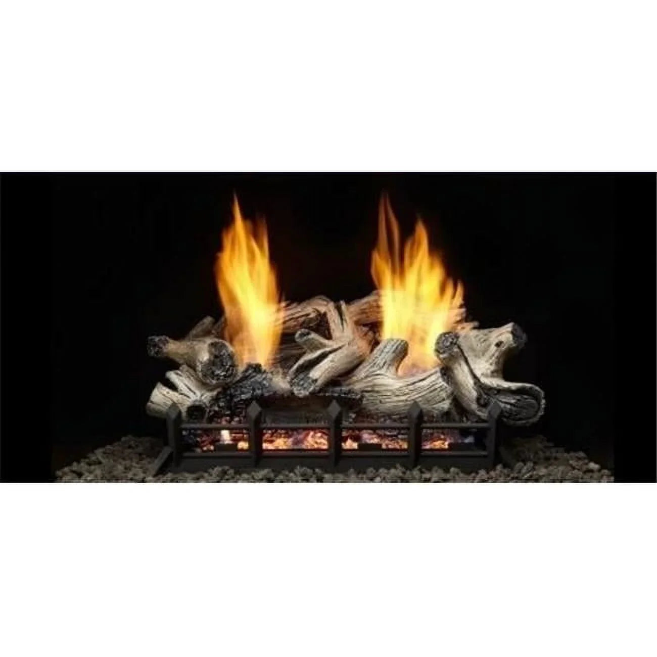 30 in. Beachcomber Burncrete Refractory Log Set for Natural Blaze VF 24 in. Burner - 6 Piece