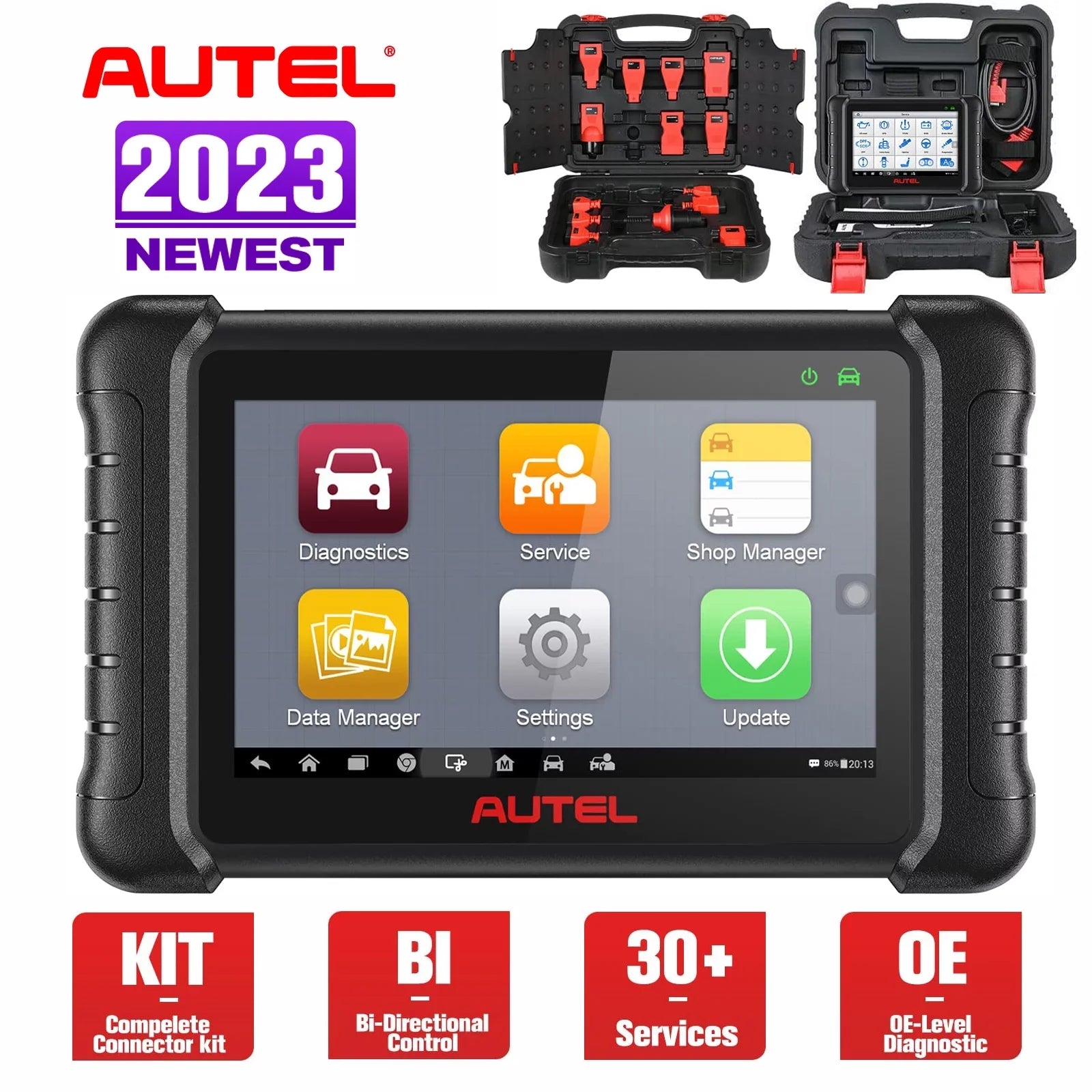 Autel Scanner MaxiDAS DS808K Auto Diagnostic Scan Tool, ECU Coding,ABS Bleed, Oil Reset,Upgrade of DS708 MP808