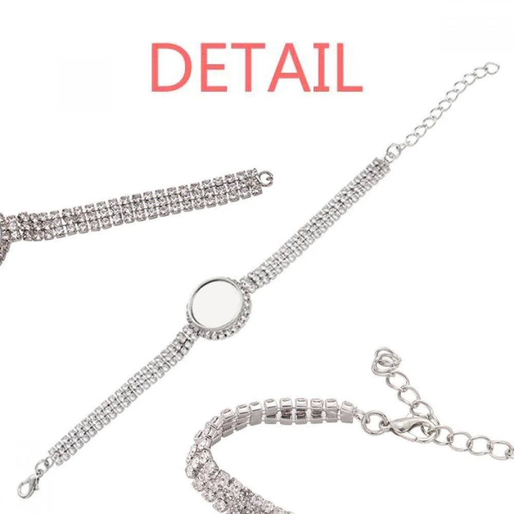 Cup Chocolatey Sweet Ice Pattern Tennis Chain Anklet Bracelet Diamond Jewelry