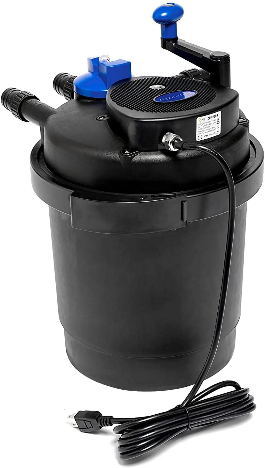 CNZ CPF-2500 Bio Pressure Pond Filter with 13w Clarifier, Up to 1600 gallons