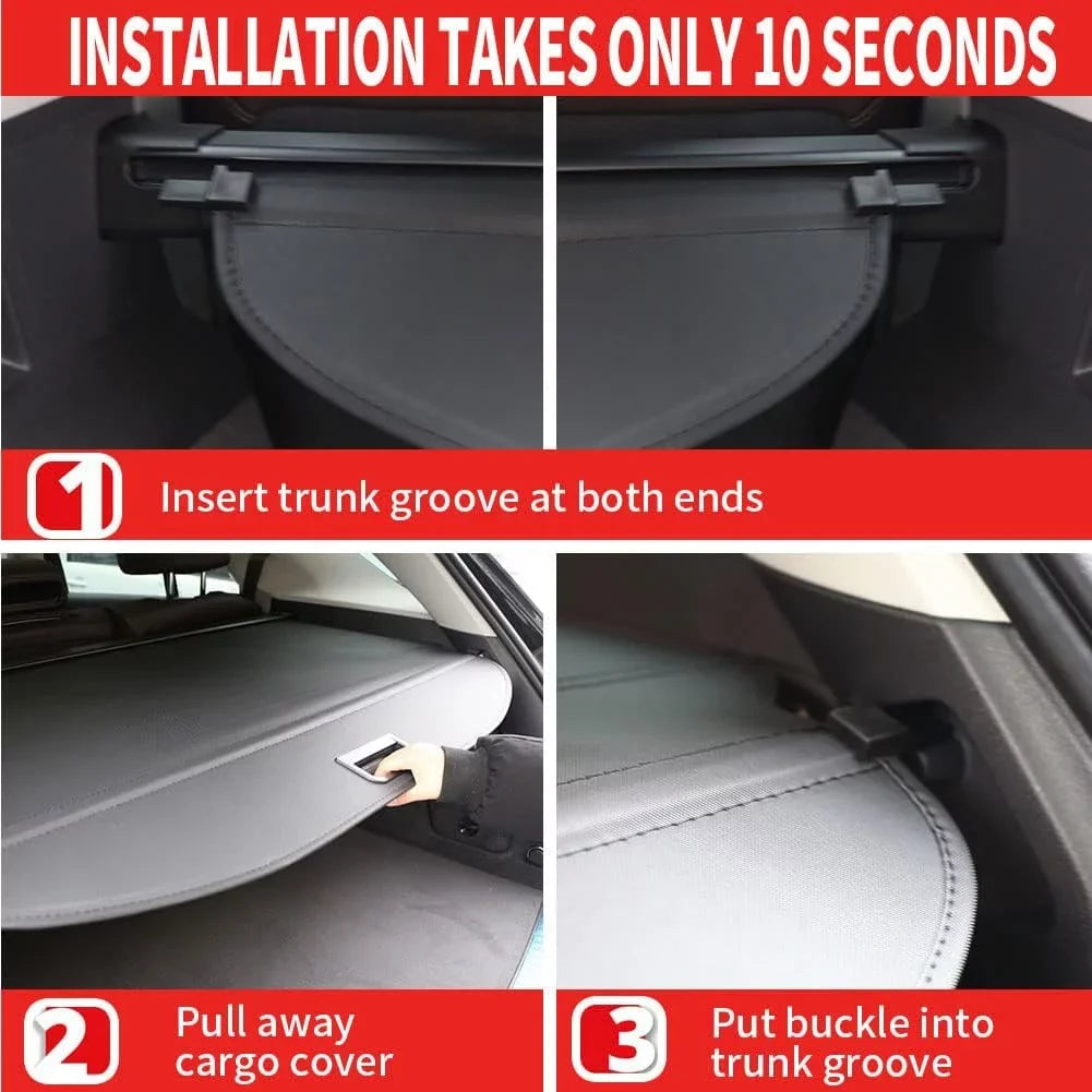 Fit Mazda CX-5 2013 2014 2015 2016 Midnight Retractable Cargo Cover for Mazda CX-5 2013-2016 SUV Accessory Rear Trunk Area Privacy Shield Shade Cover With Rebounding Plastic